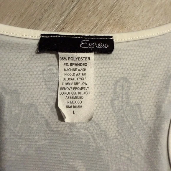 Espresso Monochrome Floral Lace Tank Top with Ruffles - Picture 2 of 3